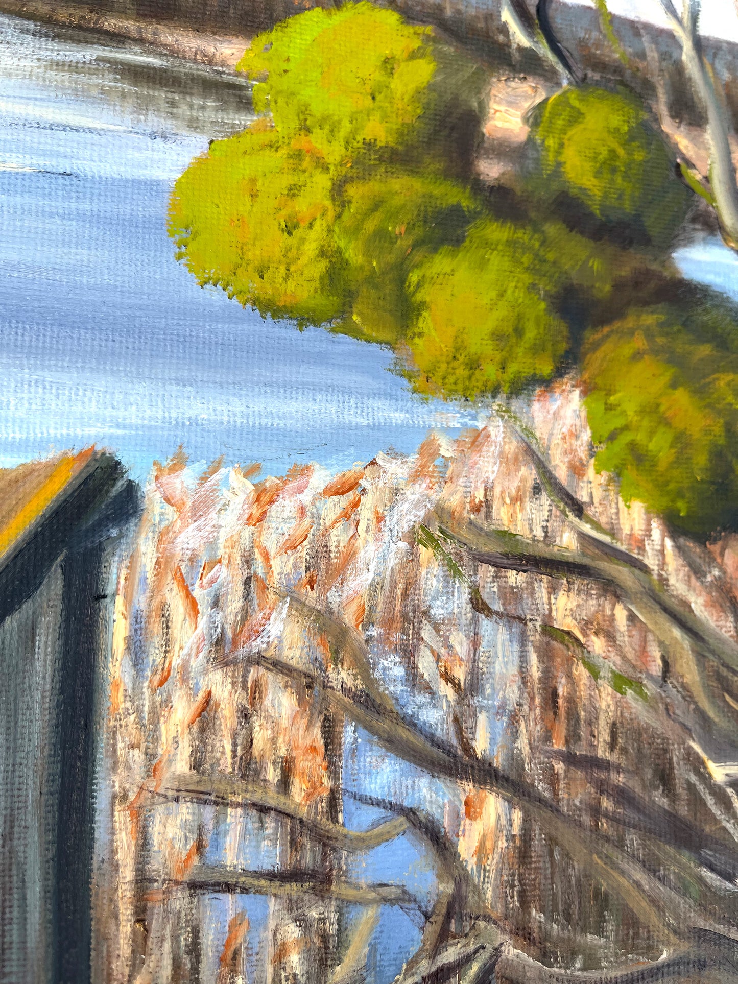 Peinture originale "Le lac de Marcenay"