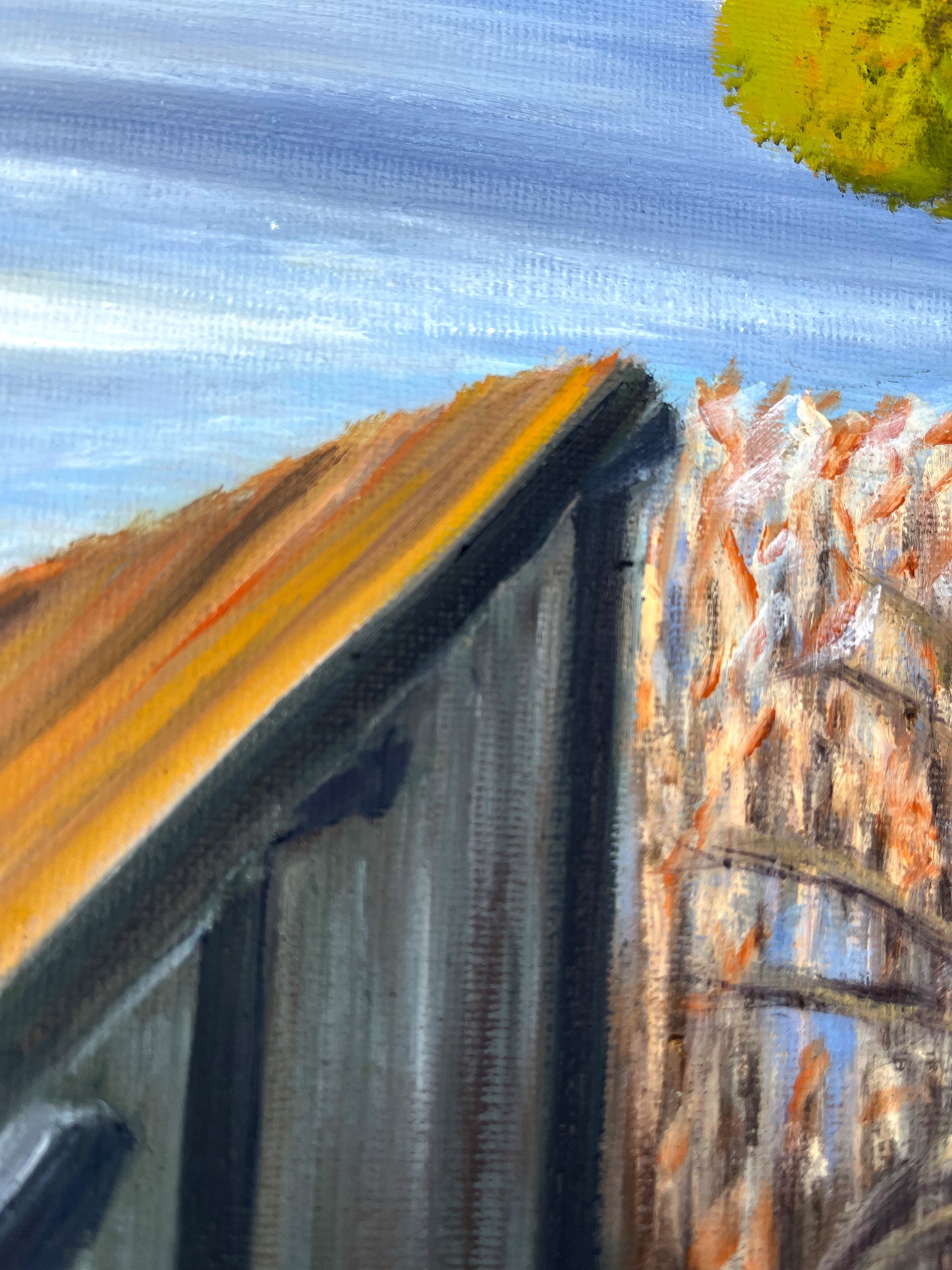Peinture originale "Le lac de Marcenay"