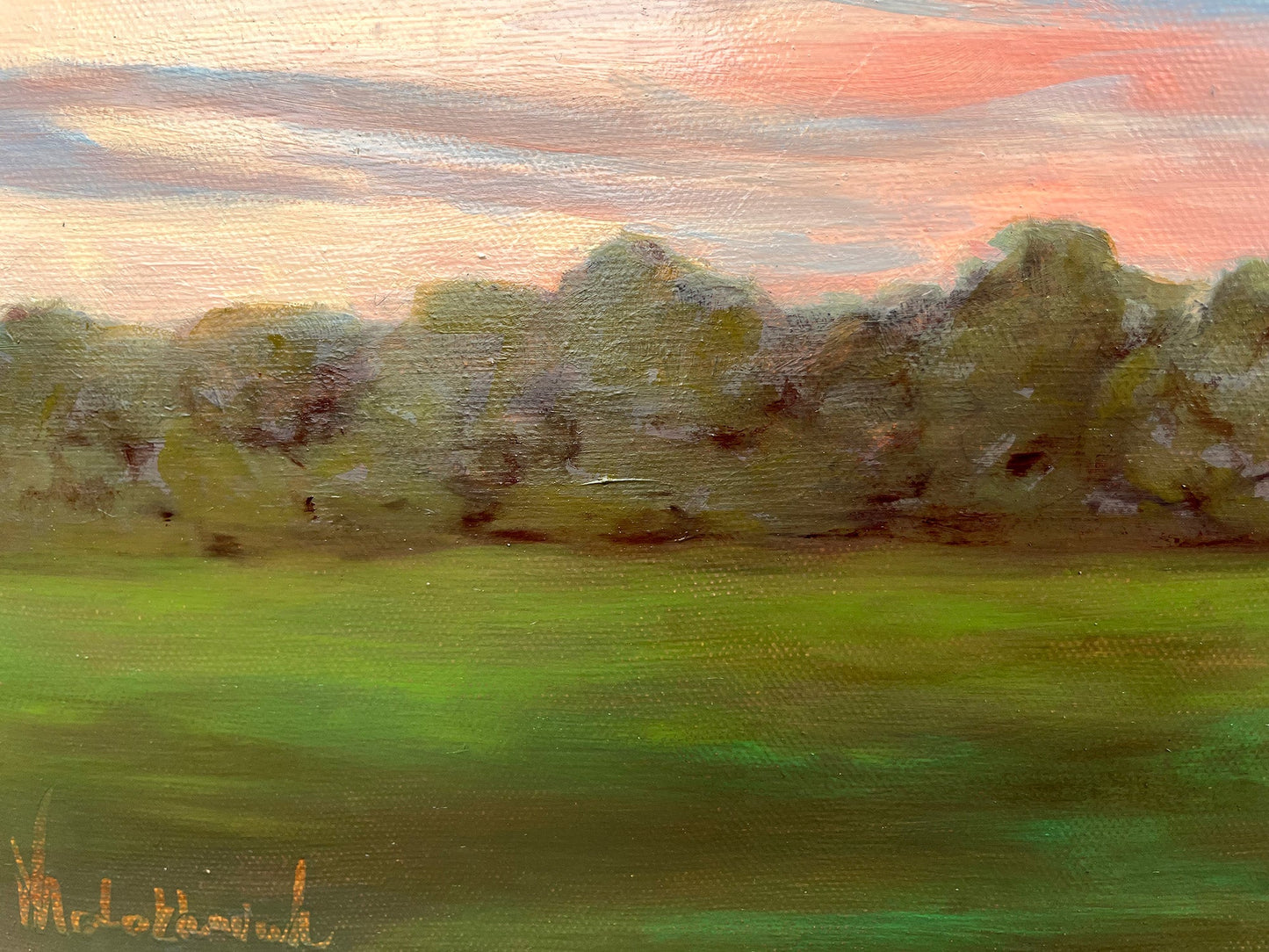 Original painting "Au-dessus de la forêt"